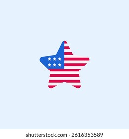 American flag theme vector modern star illustration American flag theme vector red white blue design