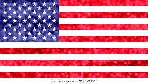 Amerikanische Flagge transparent mit Bokeh-Effekt