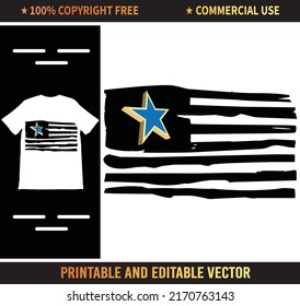 American Flag T-Shirt Vector Design, Patriotic T-Shirts, July 4th T-Shirts.