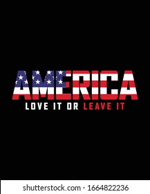 American Flag Typography design, Specially For T shirts and apparel Designs.