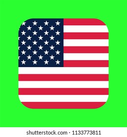American flag or Flag of the United States symbol icon on background vector
