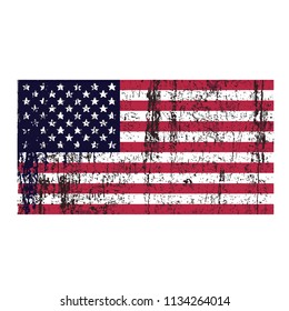 American flag or Flag of the United States symbol icon on background vector