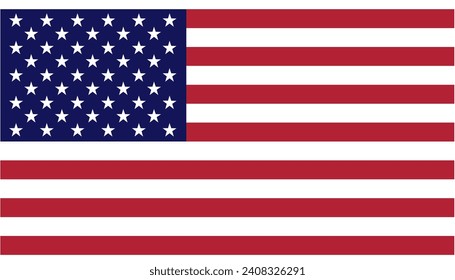 American flag of the United Utates vector illustration