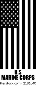 American flag with U.S MARINE CORPS svg