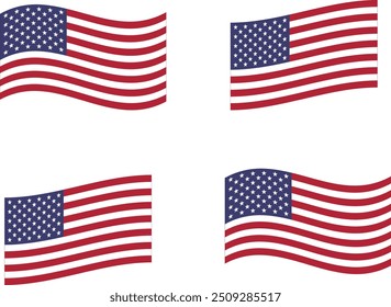 Bandeira americana design. bandeira dos Estados Unidos. Bandeira renderizada dos EUA. Bandeira nacional dos EUA