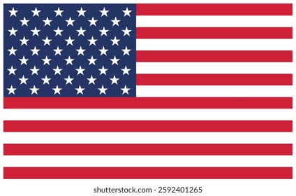 American flag USA design. united states flag. Rendered USA flag. the USA national flag