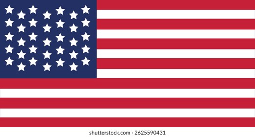 American flag USA design. united states flag. Rendered USA flag. the USA national flag	