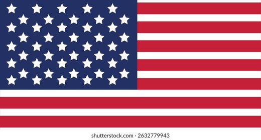 American flag USA design. united states flag. Rendered USA flag. the USA national flag	