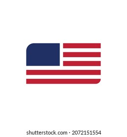 American flag USA icon Vector