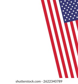 American flag. USA flag isolated on white background