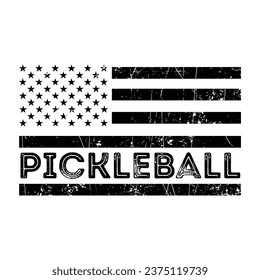 american flag, usa flag pickleball tshirt designs vector