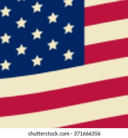 American flag, USA flag. Vector illustration. 