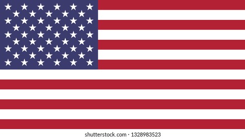 American flag, USA flag vector isolated