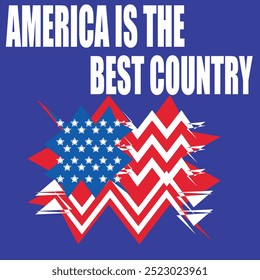 American flag using zigzag tool on it in Adobe Illustrator and it looks cool . American flag vector.