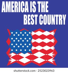 American flag using zigzag tool on it in Adobe Illustrator and it looks cool . American flag vector.