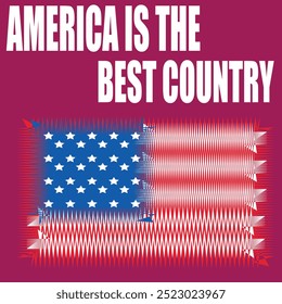 American flag using zigzag tool on it in Adobe Illustrator and it looks cool . American flag vector.