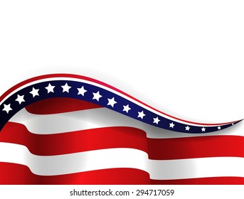 American Flag. Vector