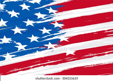 american flag. vector