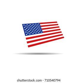 American flag. vector