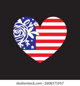 American flag vector, art design