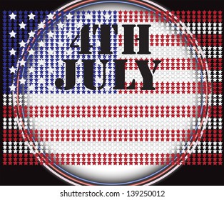 American Flag, Vector background for Independance Day and other events. Illustration in EPS 10.