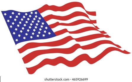 American flag vector color 