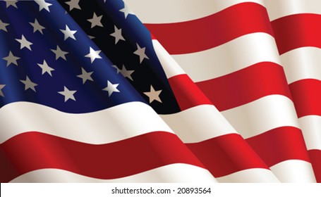 American flag, vector color Illustration