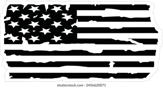 American Flag Vector Decals Stickers