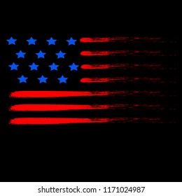 American flag vector design arts.