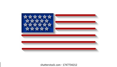 American Flag  Vector Design illustration.