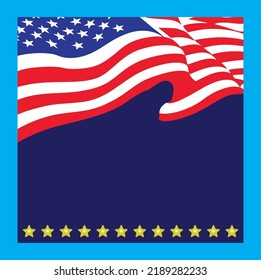 american flag vector design illustration art