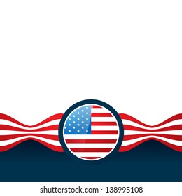 american flag vector design with space for your text