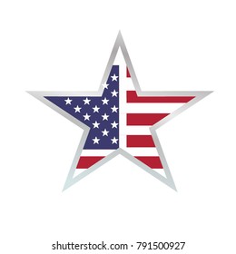 american flag vector graphic icon logo template vector illustration