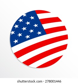 American flag vector icon