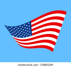American flag vector icon