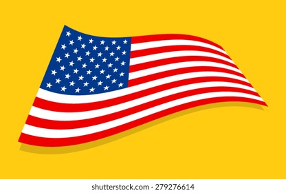 American flag vector icon