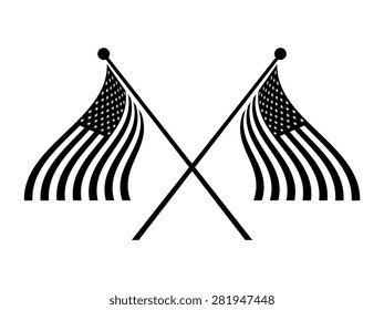 American flag vector icon