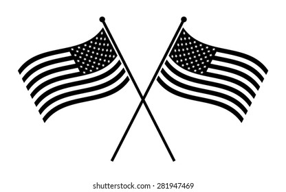 American flag vector icon