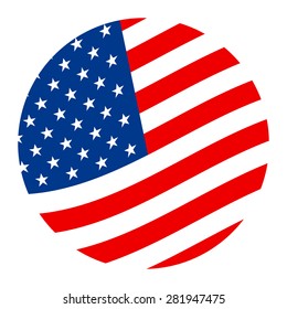 American flag vector icon