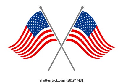 American flag vector icon