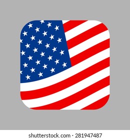 American flag vector icon