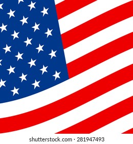 American flag vector icon