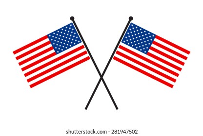 American flag vector icon