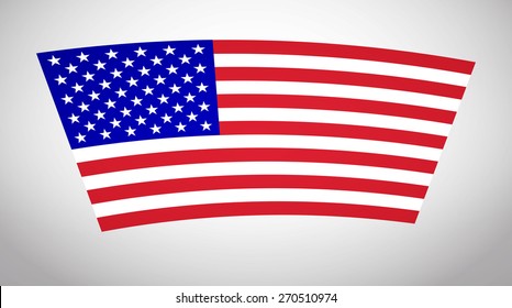 American Flag Vector. Vector Icon Illustration Flag United States of America For Your Business And Fashion Presentation