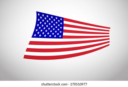 American Flag Vector. Vector Icon Illustration Flag United States of America For Your Business And Fashion Presentation