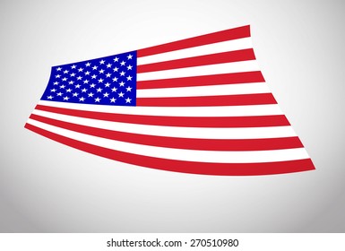 American Flag Vector. Vector Icon Illustration Flag United States of America For Your Business And Fashion Presentation