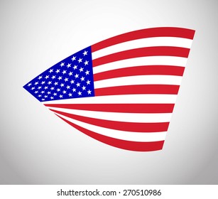 American Flag Vector. Vector Icon Illustration Flag United States of America For Your Business And Fashion Presentation