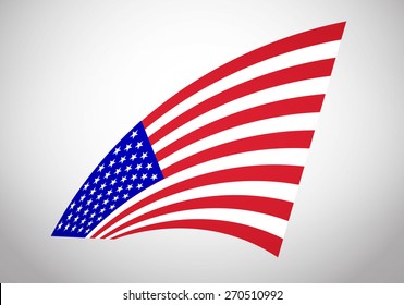 American Flag Vector. Vector Icon Illustration Flag United States of America For Your Business And Fashion Presentation