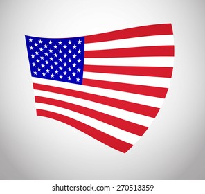 American Flag Vector. Vector Icon Illustration Flag For Your Business Presentations And Fashion Presentation
