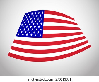 American Flag Vector. Vector Icon Illustration Flag For Your Business Presentations And Fashion Presentation
